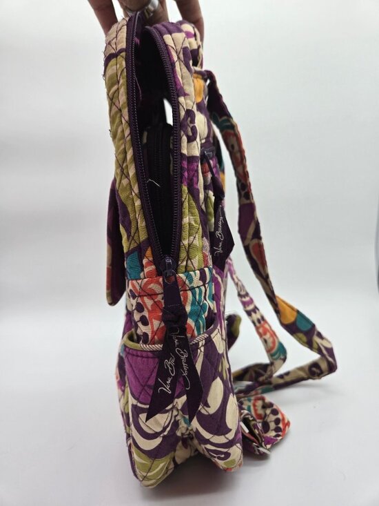Vera Bradley Plum Crazy Backpack & Tablet Sleeve Set Purple Paisley Travel Lot main image 4